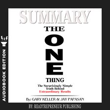 Cover image for Summary of The ONE Thing