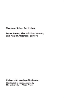Imagen de portada para Modern Solar Facilities