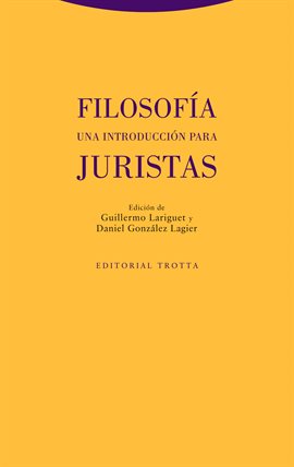 Cover image for Filosofía. Una introducción para juristas