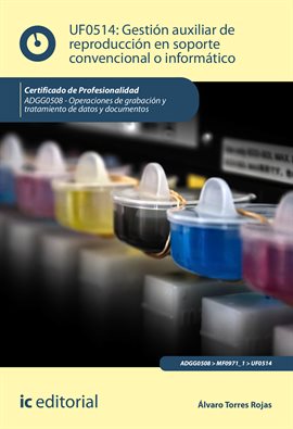 Cover image for Gestión auxiliar de reproducción en soporte convencional o informático