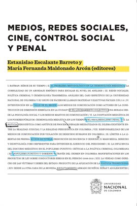 Cover image for Medios, redes sociales, cine, control social y penal