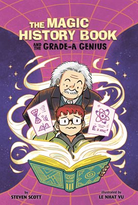 Cover image for The Magic History Book and the Grade-A Genius