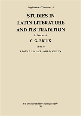 Cover image for Studies in Latin Literature and Its Tradition