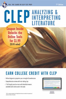 Cover image for CLEP Analyzing & Interpreting Literature Book + Online