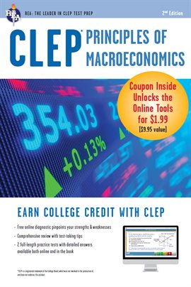 Cover image for CLEP Principles of Macroeconomics Book + Online