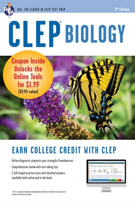 Cover image for CLEP Biology Book + Online