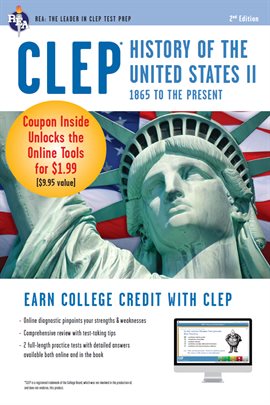 Cover image for CLEP History of the U.S. II Book + Online
