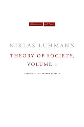 Cover image for Theory of Society, Volume 1