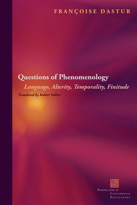 Cover image for Questions of Phenomenology