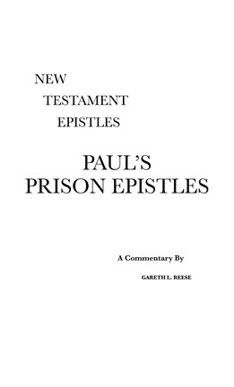 Imagen de portada para Paul's Prison Epistles
