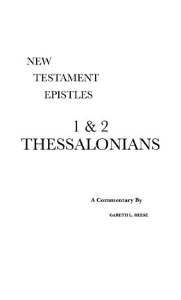 Imagen de portada para 1 & 2 Thessalonians