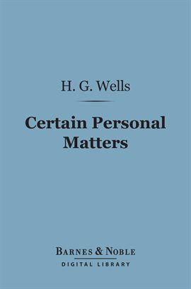 Cover image for Certain Personal Matters