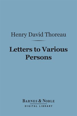Cover image for Letters to Various Persons