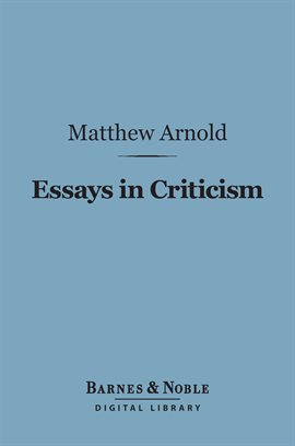 Cover image for Essays in Criticism, Second Series