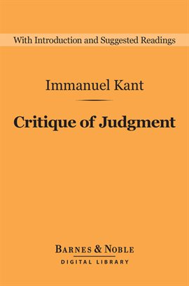 Cover image for Critique of Judgment