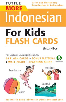 Cover image for Tuttle More Indonesian For Kids Flash Cards