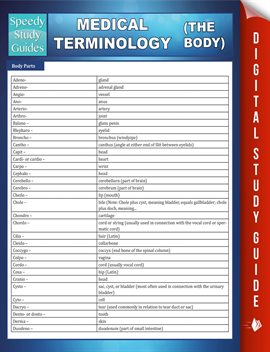 Cover image for Medical Terminology (The Body)