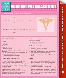 Nursing Pharmacology