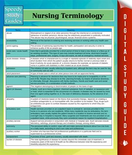 Nursing Terminology