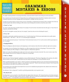 Cover image for Grammar Mistakes & Errors