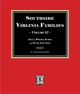 Imagen de portada para Southside Virginia Families, Volume #2
