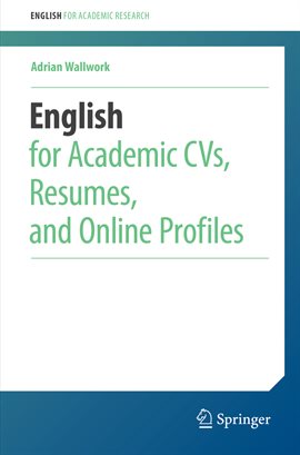 Cover image for English for Academic CVs, Resumes, and Online Profiles