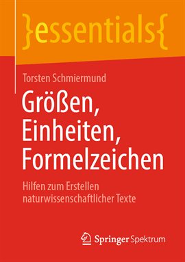 Imagen de portada para Größen, Einheiten, Formelzeichen