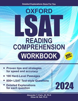 Cover image for The Oxford LSAT Reading Comprehension Workbook (LSAT Prep)