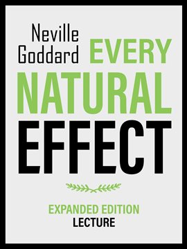 Cover image for Every Natural Effect - Expanded Edition Lecture