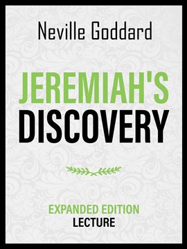 Cover image for Jeremiah's Discovery - Expanded Edition Lecture