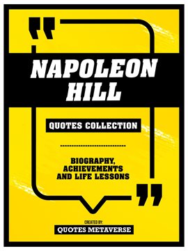 Imagen de portada para Napoleon Hill - Quotes Collection