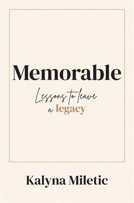 Cover image for Memorable