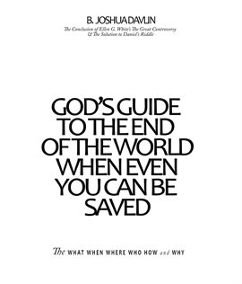 Cover image for God's Guide to the End of the World