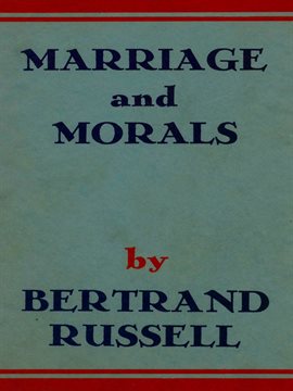 Cover image for Marriage and Morals