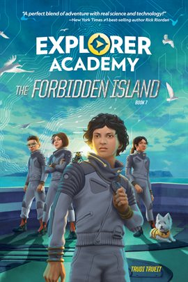 Cover image for Explorer Academy: The Forbidden Island (Book 7) (Volume 7)|National Geographic & Yellow Border De...