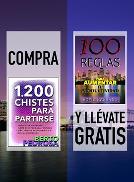 Cover image for Compra "1200 Chistes para partirse" y llévate gratis "100 Reglas para aumentar tu productividad"