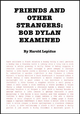 Imagen de portada para Friends and Other Strangers: Bob Dylan Examined