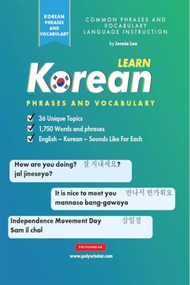 Cover image for Learn Korean Phrases and Vocabulary