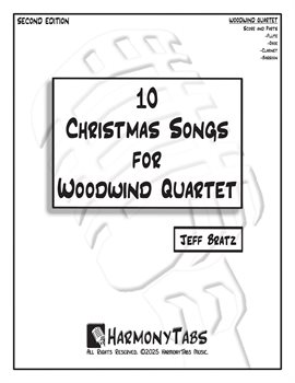 Imagen de portada para 10 Christmas Songs for Woodwind Quartet