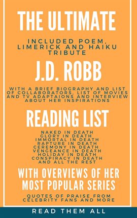 Imagen de portada para The Ultimate J.D. Robb Reading List With Overview of Her Most Popular Series