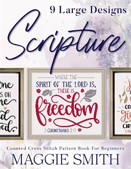 Imagen de portada para Scripture Counted Cross Stitch Pattern Book for Beginners: Religious Easy Needlepoint Designs for