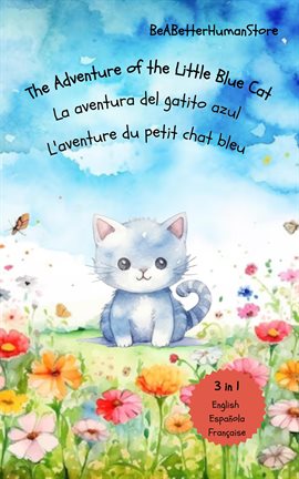 Cover image for The Adventure of the Little Blue Cat in English, Spanish and French: La aventura del gatito azul : L