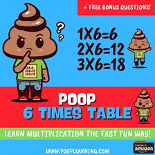 Cover image for Poop 6 Times Table - Learn Multiplication Facts Fast the Fun Way