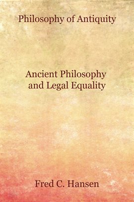 Cover image for Ancient Philosophy and Legal Equality