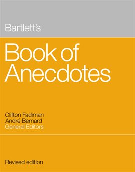 Imagen de portada para Bartlett's Book of Anecdotes