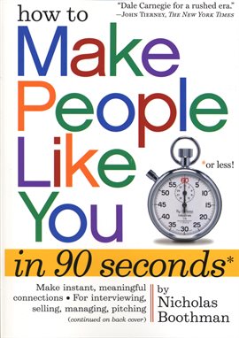 Imagen de portada para How to Make People Like You in 90 Seconds or Less