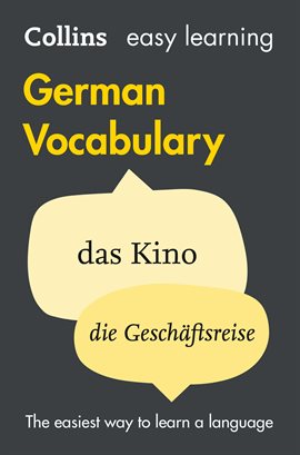 Imagen de portada para Easy Learning German Vocabulary