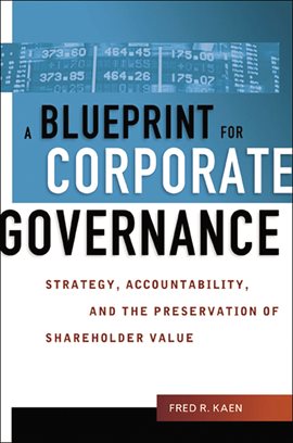 Cover image for A Blueprint for Corporate Governance