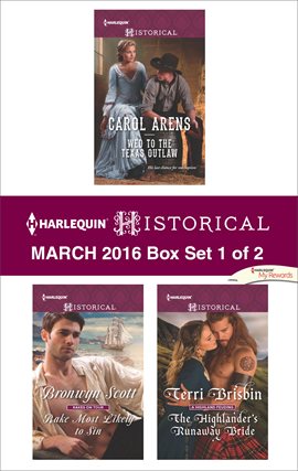 Cover image for Harlequin Historical March 2016 - Box Set 1 of 2