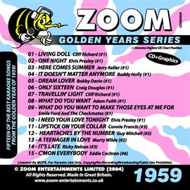 Cover image for Zoom Karaoke Golden Years 1959